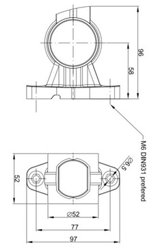 Габаритный фонарь на кронштейне светодиодный FT-140 A, ПРАВЫЙ