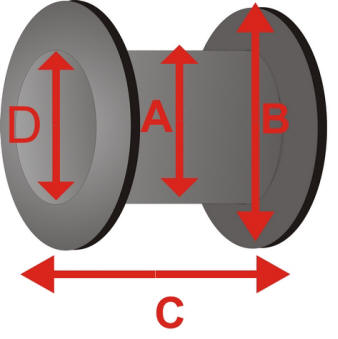 Tunel plug czarny siodłowy saddle odkręcany 6mm