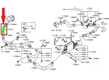 RURA WĄŻ INTERCOOLERA MITSUBISHI 1.8 DID 1505A435