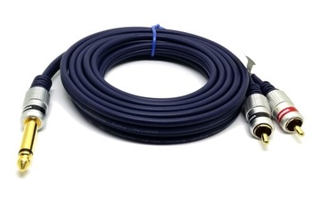 Przyłącze 2x RCA CHINCH NA wtyk JACK 6,3 MONO 8m