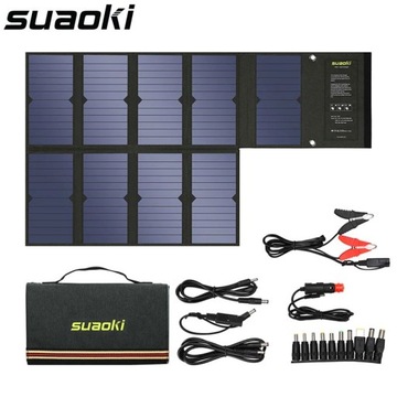 Przenośny składany panel słoneczny 60W 12V USB 5V