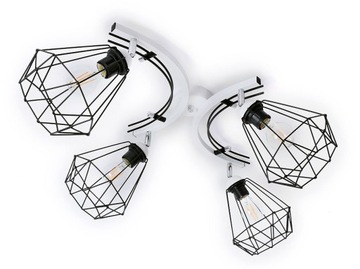 Lampa sufitowa plafon żyrandol 4xE27 klosz druciak