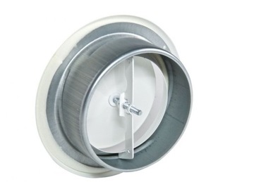 ANEMOSTAT wentylacyjny nawiewny metalowy okrągły biały kratka 100 mm +RAMKA