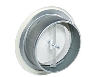 фото ориг. №7, Anemostat ventilation supply and exhaust metallic round white lattice 100 mm+frame