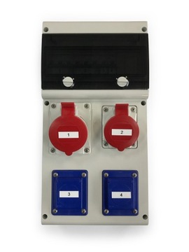 SKRZYNKA NATYNKOWA GNIAZDA 1x16/32A 5P 400V|2x230V