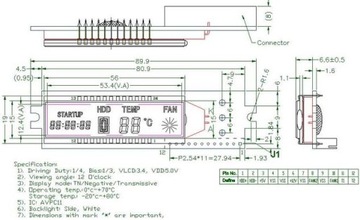 ART LCD микроконтроллер для корпуса. комп. (Белый/Синий)