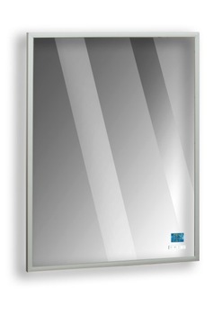 Часы LED MIRROR ALUMINIUM FRAME с переключателем