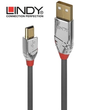 KABEL PRZEWÓD USB A - MINI USB B LINDY 36634 5m