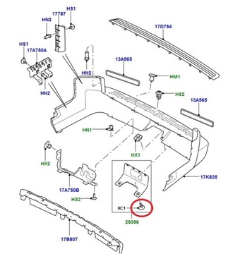 Шпилька крышки фаркопа Discovery 3, 4 RR