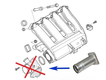 Замена пробки EGR BMW 2.0 2.5 3.0 D M47 M57