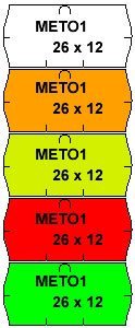 Бирки для этикетировочной машины 26х12, красная лента, 5 шт, волна