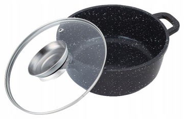 GARNEK-WOK granitowy 40cm. 18,2 l.na bigos 3 \3798