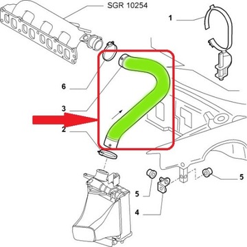 ТРУБКА ИНТЕРКУЛЕРА ALFA ROMEO 156 2.4 JTD 60676179