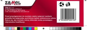 3x Osłona ściany pod włącznik beżowy OSX-910 ZAMEL