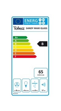 TOFLESZ SANDY MAXI СТЕКЛО ПРЯМОЕ БЕЛОЕ 4xLED