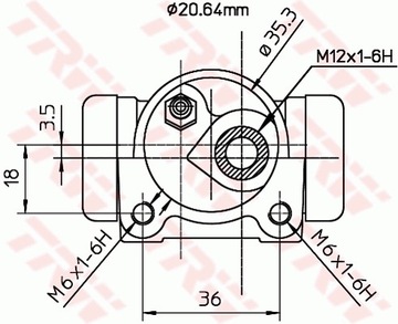 TRW Цилиндр левый RENAULT 9 11 R9 R11 1983-89