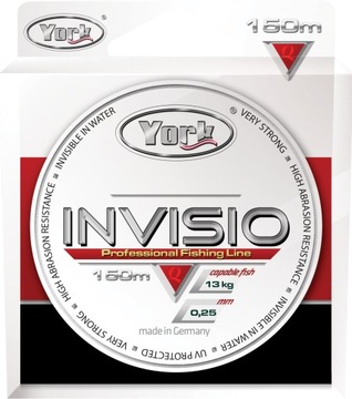 NOWOŚĆ ŻYŁKA YORK INVISIO 0,25mm/150m/13,0kg !!!