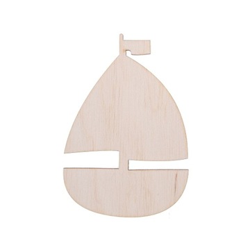 ŻAGLÓWKA ŁÓDKA ozdoba ze sklejki DECOUPAGE SCRAPKI