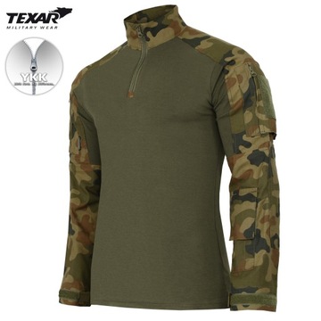 BLUZA WOJSKOWA TAKTYCZNA TEXAR COMBAT SHIRT PL CAMO MORO wz.93 L