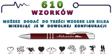 МЕТАЛЛИЧЕСКАЯ ШАРИКОВАЯ РУЧКА с именем Фамилией ко Дню Святого Валентина Женскому КАЛИПСО от 1 шт.