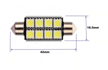 Светодиодная лампа C5W SV8.5 12В CANBUS 42мм C3W 160лм