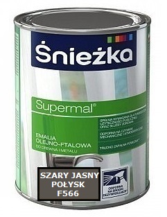 SUPERMAL EMALIA OLEJNO-FTALOWA SZARY JASNY 0,4L