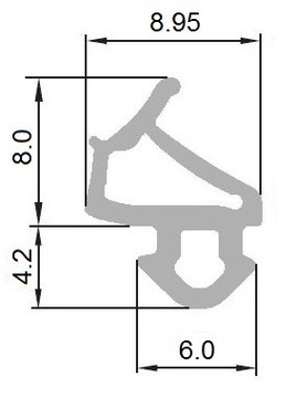 VEKA S-1127A Уплотнители оконные, СЕРЫЕ