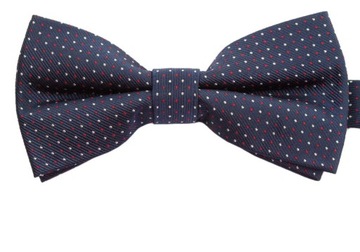 Elegancka mucha VERNON granatowa w kropki muszka
