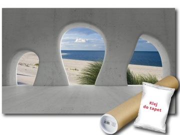 FOTOTAPETA WIDOK OKNO PLAŻA 3C FXL 208x146 F2824