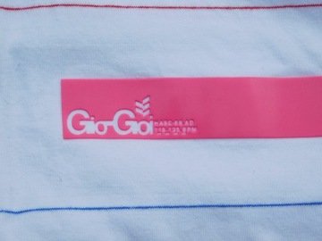 Polo męskie Gio-Goi, rozmiar L, białe w paski