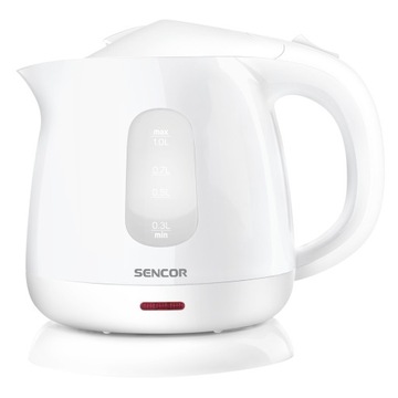 Электрический чайник Sencor SWK 1010WH, маленький, 1 литр