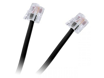 KABEL PRZEWÓD DO TEL/MOD 15M RJ11 6P4C CZARNY 2333