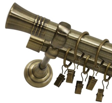 KARNISZE METALOWE PODWÓJNE 25/19 mm 120 cm 1,2 m