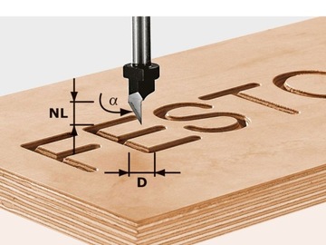 FESTOOL Frez do napisów HS S8 D11/60 491002