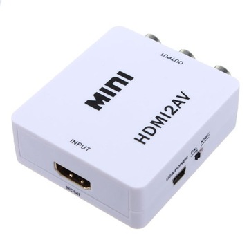 Адаптер преобразователя сигналов HDMI-3 x Cinch RCA AV 1080