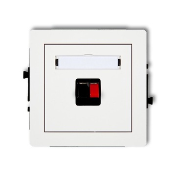 KARLIK DECO DGG-1 białe gniazdo głośnikowe 2.5 mm2