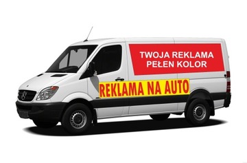 Reklama naklejka na samochód wymiar okno ful kolor folia reklamowa na auto