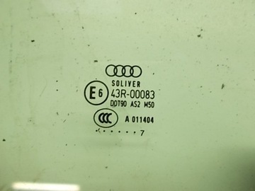 AUDI A6 C6 07R SKLO (OKNO) DVEŘE PRAVÁ PŘEDNÍ