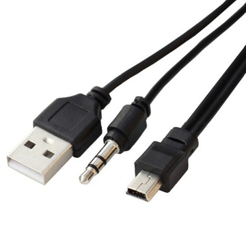 ADAPTER PRZEJŚCIÓWKA USB MINI USB - MINI JACK AUX