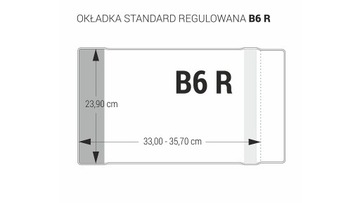 Обложка для книги B6, регулируемая, 23,9x33,0 BIURFOL