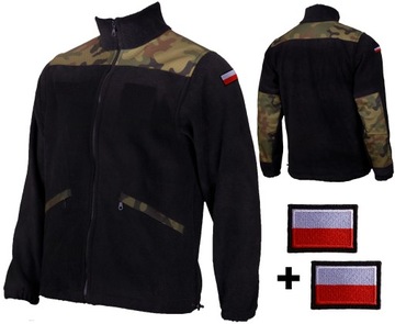 Камуфляжный флис в стиле милитари + FLAG Wz93 S-4XL толстый размер 4XL