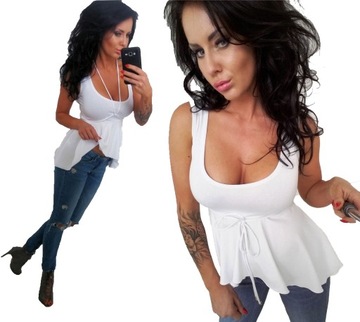 LipMar Top falbanka hiszpanka kolory S 36