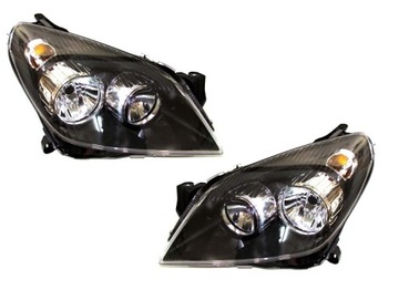 KOMPLET REFLEKTORÓW OPEL ASTRA H 2003-2012 CZARNE
