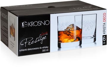 Szklanki do whisky brandy KROSNO KristaDeco 300ml*