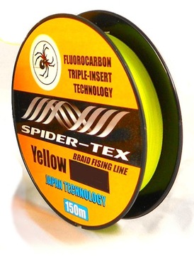 Тесьма SPIDER TEX 150 м. Флуоресцентная 0,12 мм.