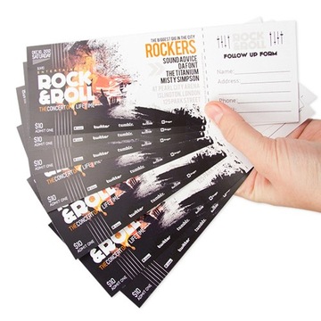 Билеты с перфорацией - ваш отпечаток - 1000 штук