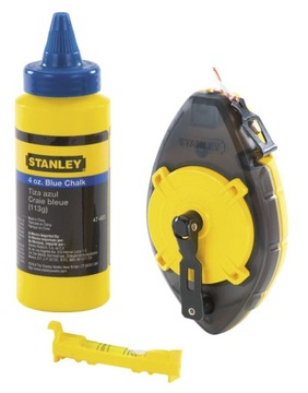 STANLEY S-47-465 Набор для разметки POWERWINDER, веревка 30 м + мел + спиртовой уровень 8 см