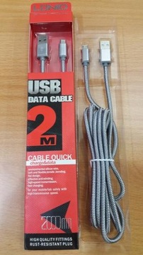 Кабель MicroUSB USB 2м ОРИГИНАЛ - LDNIO LS17 200см