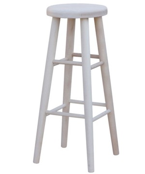 TABORET BAROWY BUKOWY 82CM SOLIDNY DREWNIANY