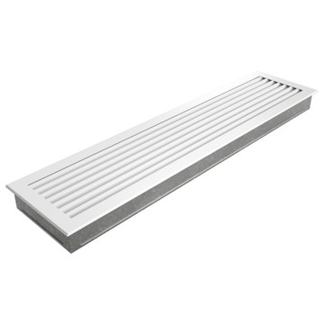 Каминная вентиляционная решетка GRATKI FRESH 17x70 Solid White с жалюзи